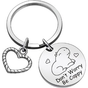 ZQEOU Capybara Whisperer Key Chain Animal Keychain Daughter Inspirational Gift