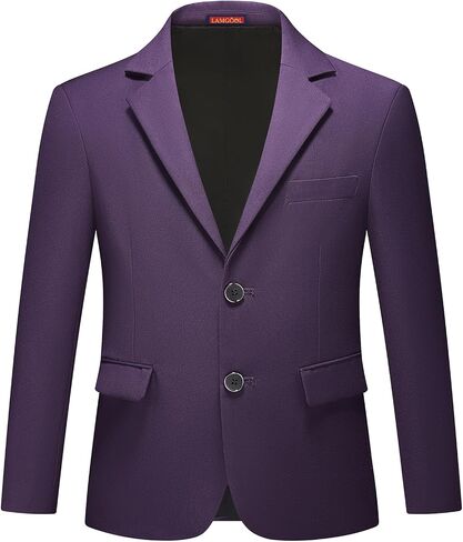 Lamgool Boys Suit 2 Piece Slim Fit Tuxedo Blazer Jacket Pant for Kids Prom Wedding Outfits Formal Set Size 4-16Y in Saudi Arabia