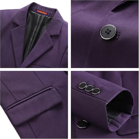 Lamgool Boys Suit 2 Piece Slim Fit Tuxedo Blazer Jacket Pant for Kids Prom Wedding Outfits Formal Set Size 4-16Y in Saudi Arabia