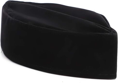 TOPINCN Muslim Hat, Southeast Asian Malay Islamic Worship Soft Gold Velvet Cardboard Fixed Hat Muslim Hats for Men Adult 59cm Black in Saudi Arabia