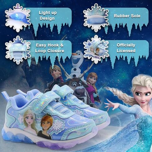حذاء رياضي مضاء للفتيات من ديزني فروزن (طفل صغير/طفل صغير) in Kuwait