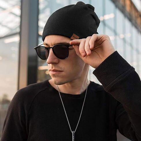 قبعة BGXW العصرية المترهلة للرجال والنساء، قبعة جمجمة من القماش المحبوك المترهلة للتهوية والمرونة in Kuwait