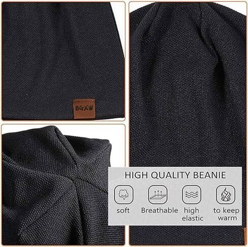 قبعة BGXW العصرية المترهلة للرجال والنساء، قبعة جمجمة من القماش المحبوك المترهلة للتهوية والمرونة in Kuwait