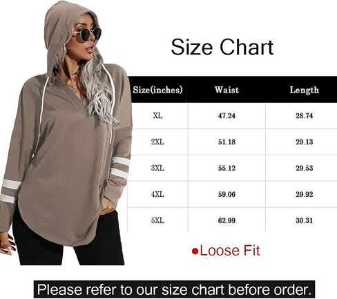 Plus-Size Hoodies for Women Winter Pullover Sweatshirts Hoodies 1XL-5XL in Kuwait