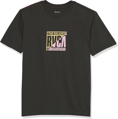 تي شيرت RVCA للأولاد بأكمام قصيرة برسومات قياسية للخريف in Saudi Arabia