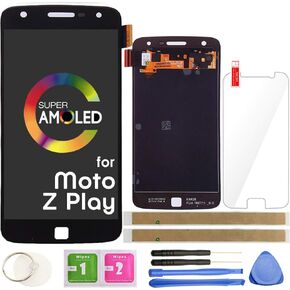 Z Play شاشة LCD بديلة تعمل باللمس مجموعة رقمية 5.5 بوصة (AMOLED-أسود) لهاتف Motorola Moto Z Play Droid XT1635 XT1635-01 XT1635-02 مع أدوات إصلاح وواقي شاشة in Kuwait