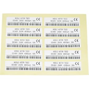 SING F LTD 10pcs Mid Drive Motor Sticker 48V 250W Motor Waterproof Sticker Decal 61mmx16mm Motor CE Label Tags Compatible with Tongsheng TSDZ2 Electric Motor