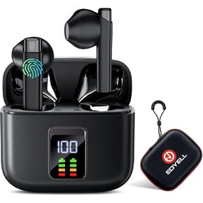 V1 سماعات أذن بلوتوث لاسلكية 13 مم، وقت تشغيل 48 ساعة، مع ENC، بلوتوث 5.3 زمن استجابة منخفض، شحن سريع من النوع C، موسيقى صوت ستيريو عالي الدقة/السفر/المكالمات in Kuwait