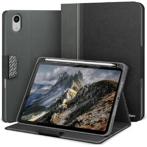 KingBlanc Case for iPad Mini 6th Generation Case 2021 (8.3-inch) with Pencil Holder, PU Leather Smart Stand Cover, Auto Sleep/Wake, Multi-Angle for Viewing/Typing, Folio for Apple iPad Mini 6, Black