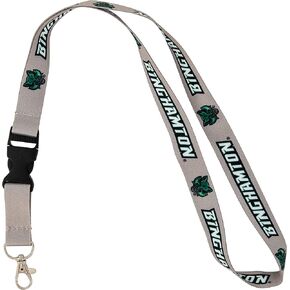Desert Cactus Binghamton University Car Keys ID Badge Holder Lanyard Keychain Detachable Breakaway Snap Buckle (Gray)