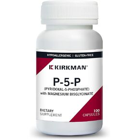 Kirkman – P-5-P (Pyridoxal 5-Phosphate, Vitamin B-6 Metabolite) with Magnesium Bisglycinate - Hypoallergenic