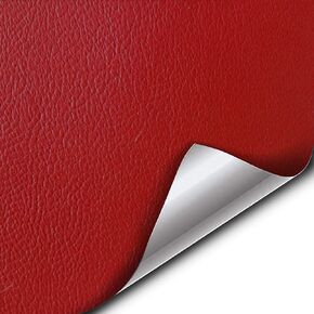 VViViD Red Adhesive Weatherproof Faux Leather Marine Vinyl (1/2ft x 54")