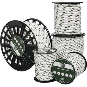 KIS Premium Quality Double Braided Polyester Rope 6 MM (1/4" 250 ft) - Multi Size - Heavy-Duty Extra Strength - Multi-Purpose Rope, Sailing, Crafting, Camping Rope, Nylon Rope- Made in Turkey