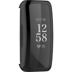 Compatible Compatible with Fitbit Inspire 3 Protective Case Cover, Full Coverage TPU Protective Case Cover Shell Compatible with Fitbit Inspire 3/2(TPU Black)