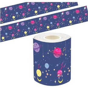36FT Rainbow Clouds Bulletin Board Border Back to School Trim Die-Cut Bulletin Board Strips for Photo Wall Bulletin Board Decorations,Desks,Black Board,Home,School Classroom (Colorful)
