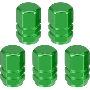 5 Pcs 0.43"x0.39"x0.63" Universal Tire Wheel Valve Stem Caps - Car Tire Valve Dust Caps Durable - Aluminum Alloy Black in Kuwait