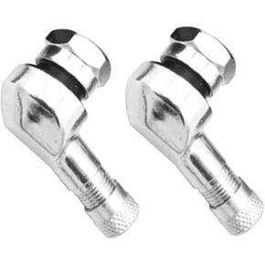 قطعتان من غطاء صمامات الإطارات، أغطية صمامات الإطارات بزاوية 90 درجة، موسعات صمامات عالمية، محول غطاء سيقان صمامات الألومنيوم للسيارة والدراجة النارية والسكوتر in Kuwait