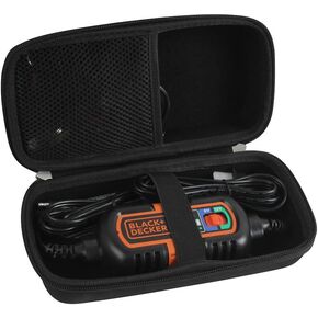 Hard EVA Travel Case fits Black+Decker BM3B 6V and 12V Automatic Battery Charger/Maintainer by Hermitshell