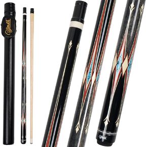 عصا البلياردو، عصي البلياردو مع حافظة صلبة، قطعتان من عصي طاولة البلياردو مقاس 58 بوصة، قائمة انتظار البلياردو بطرف 13 مم، 19-21 أونصة لطاولة البلياردو in Kuwait