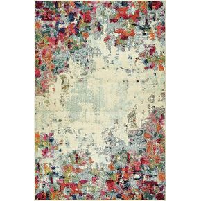 Unique Loom Chromatic Collection Modern Colorful & Vibrant Abstract Area Rug for Any Home Décor, 8' x 10' Rectangle, Multi/Blue