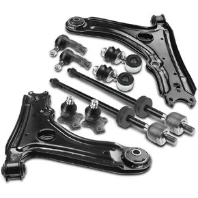 A-Premium Set of 8, Front Lower Control Arm, Sway Bar Link, Lower Ball Joint, Inner Tie Rod End, Compatible with Volkswagen Jetta 1993-1998, Golf 1993-1999, Cabrio 1995-2002