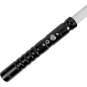 RGB Lightsaber with 7 Color Changes Metal Hilt Force FX Dueling Lightsabers for Boys and Beginners (Black)
