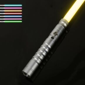 RGB Lightsaber مع 7 ألوان متغيرة Metal Hilt Force FX Duling Lightsaber للأطفال والمبتدئين (أسود)