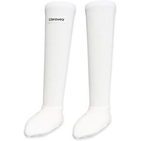 Zinc-Infused Long Tube Socks for Babies with Eczema - Wet Wrap Therapy (6 Months,White)