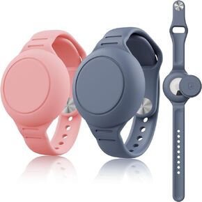 Waterproof Airtag Holder for Kids, Airtag Bracelet for Kids,Soft Silicone Air Tag case Hidden Wristband，GPS Tracker Compatible with Apple AirTag