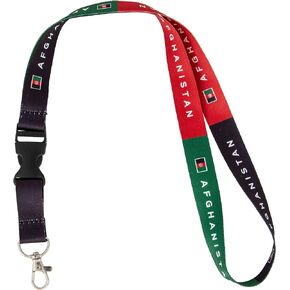 Desert Cactus Country of Afghanistan Lanyard Flag Car Keys ID Badge Holder Keychain Souvenir Detachable Breakaway Snap Buckle (Lanyard)