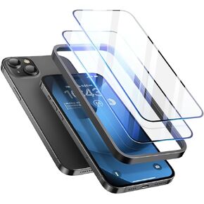 i-Blason 2.5D Screen Protector for iPhone 15, Bubble Free Anti-Scratch Tempered Glass Screen Protector(2-Pack)