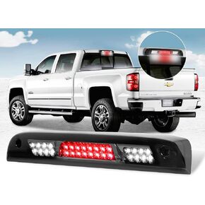 High Mount Stop Third Brake Light, Compatible with 2014-2018 Chevy Silverado/GMC Sierra 1500 2500HD 3500HD Third Center Cargo Rear LED 3rd Brake Light Bar Taillight (Smoke)