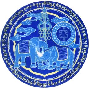 Feng Shui 5 Pieces Medicine Buddha Window Sticker Amulet Auspicious Happiness and Longevity Home Wall Stickers, Car Stickers (Longevity)