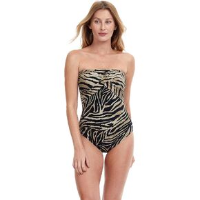Gottex Women's Standard Wildlife Bandeau Surplice One Piece
