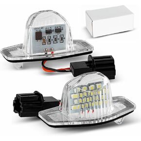 LED License Plate Lights for Honda CR-V Civic Accord Crosstour HR-V Odyssey Insight Element FR-V Jazz Element Fit and Stream 18-SMD 6500K 3W Xenon White Tag Lamp Replacement