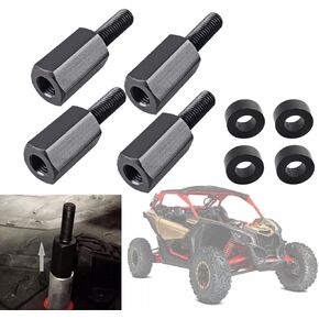 4pcs CAN AM X3 Seat Riser Bracket, 1.5inch Seat Lift Mounts Kit Compatible with 2017-2023 Can Am Maverick X3 Seat Spacers(Black)