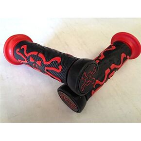 XKMT-Skull Grips RED QUAD Compatible With KAWASAKI POLARIS SEADOO WATERCRAFT BOMBARDIER JET SKI FOREMAN RECON RINCON Brute Force Prairie ATV BRUIN GRIZZLY KODIAK [B017QV8TBC]
