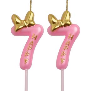 77th Birthday Candles, Gold 77 Year Old Number Birthday Candles, Happy Birthday Party Decorations Cake Topper Gifts for Men Women