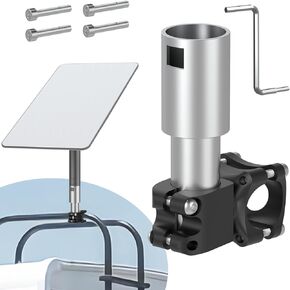 Starlink Mount for RV Ladder, Starlink Mount for Roof Rack,Load-Bearing 200lbs, Installation Range 0.8-1.17" for Pole/Roof/SUV/Outdoor (All Aluminum Material)