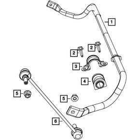Mopar Genuine Stabilizer Bar Bushing - 68140000AA