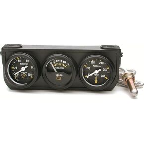Auto Meter 2396 Autogage Mechanical Mini Oil/Volt/Water Gauge with Black Console 1.500 in.