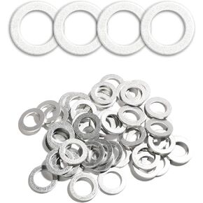 50 Pieces Oil Drain Plug Crush Washer,Oil Crush Aluminum Engine Oil Drain Plug Washer Gaskets,Compatible with Honda Part 94109-14000 Fits Civic,Accord,CR-V/CRV,Pilot,Odyssey and More