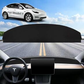 Tesla Model Y Dashboard Cover，Suede Dashboard Pad Dash Mat Compatible with Tesla Model Y 2020-2023 2024 Dashboard Decorative Interior Auto Accessories (Black)