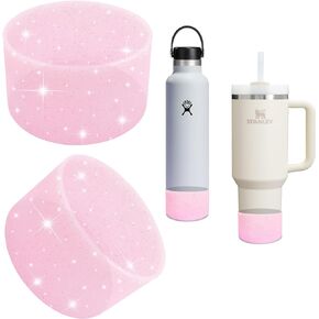 2-Pack Silicone Boot for Stanley Cup 30 oz,Glitter Bottom Protector for Stanley 40 oz Tumbler Accessories,Bottom Boots for Stanley IceFlow 30 20 oz, Boot Sleeve Cover for Stanley Decorations