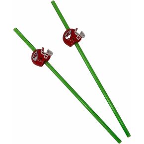 NFL Kansas City Chiefs Helmet Straws [2-Pack], Clear, Small