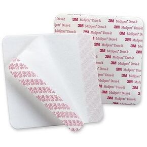 3M Medipore Dress-It Pre-Cut Dressing Covers - 5-7/8" x 5-7/8" - Box of 25