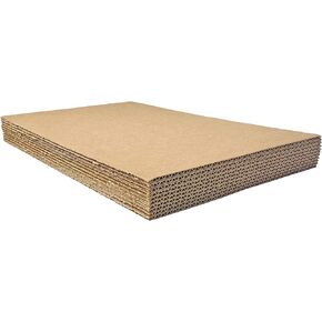 Corrugated Cardboard Filler Insert Sheet Pads 1/8" Thick - 17 x 11 Inches for packing, mailing, and crafts - 10 Pack