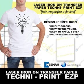 Techni-Print EZP Laser Heat Transfer Paper 8.5"x11" 25