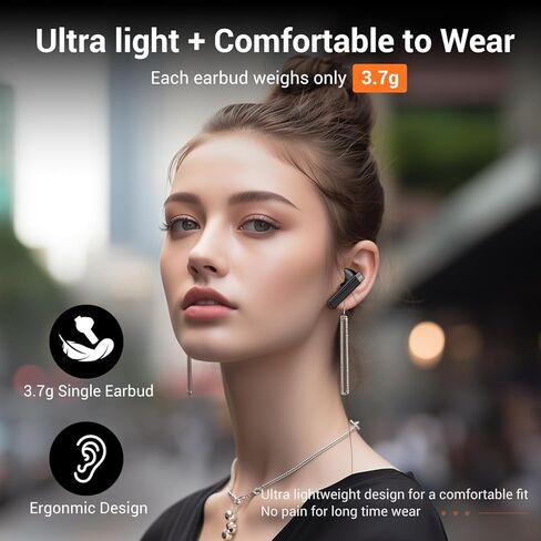 V1 سماعات أذن بلوتوث لاسلكية 13 مم، وقت تشغيل 48 ساعة، مع ENC، بلوتوث 5.3 زمن استجابة منخفض، شحن سريع من النوع C، موسيقى صوت ستيريو عالي الدقة/السفر/المكالمات in Kuwait