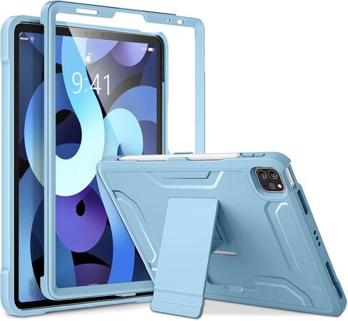 DTTO Case for iPad Air 5th / 4th Generation Case 10.9 Inch 2022/2020 with Pencil Holder, [Screen Protector] Shockproof Full Body Protective Cover, Also Fit iPad Pro 11 2021/2020/2018 - Taro Purple in Kuwait
